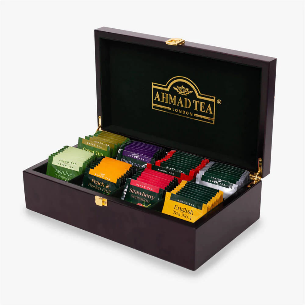 Tea Keeper Wooden Compartment Box - 80 Foil