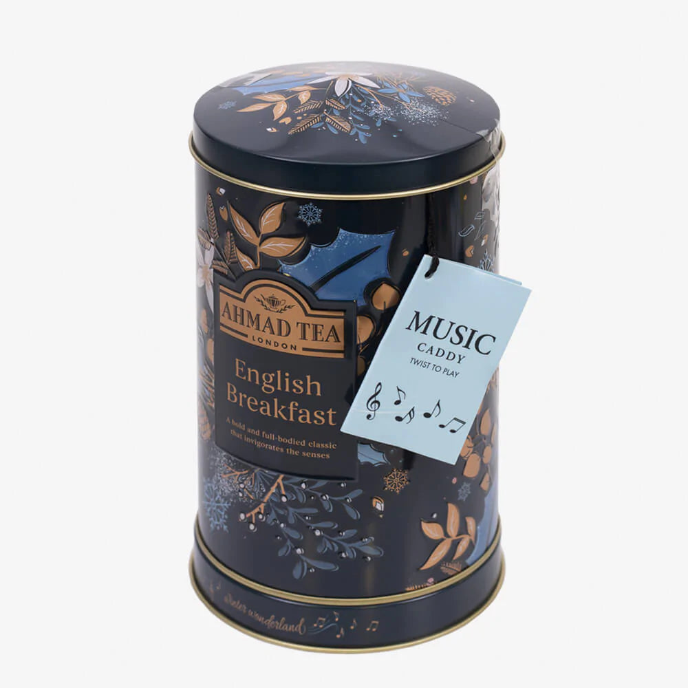 Twilight Christmas Musical Caddy with English Breakfast Tea – 80g Loose Leaf