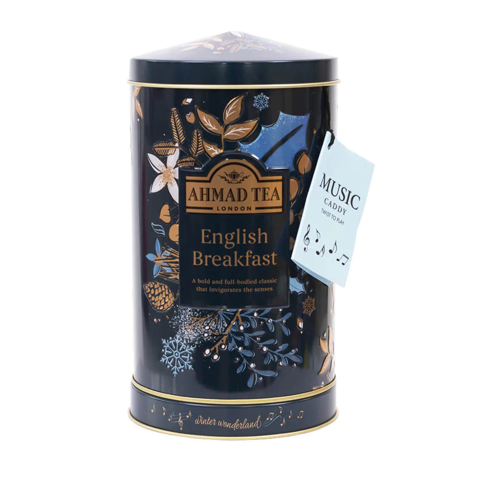 Twilight Christmas Musical Caddy with English Breakfast Tea – 80g Loose Leaf
