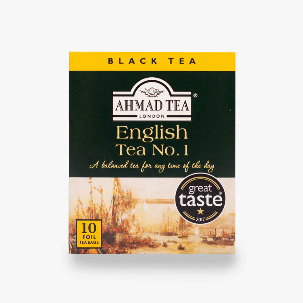 Tea Chest Four Caddy with 4 Black & Green Teas - 40 Teabags