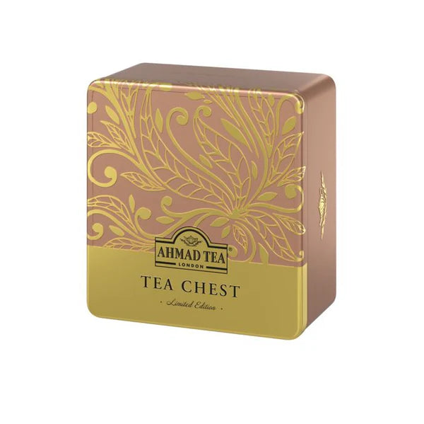 Tea Chest Four Caddy with 4 Black & Green Teas - 40 Teabags