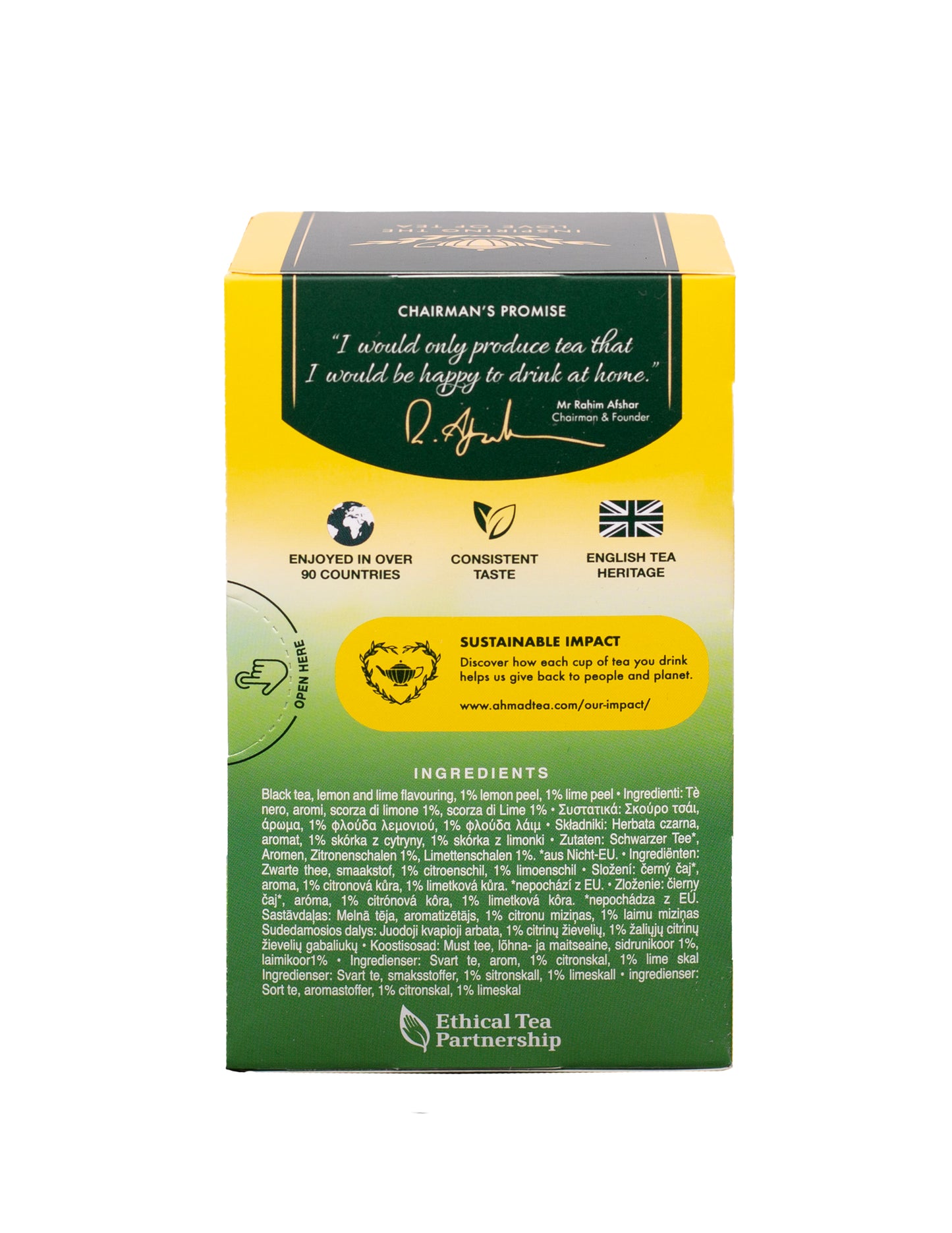 Lemon & Lime Twist Fruit Black Tea - 20 Foil