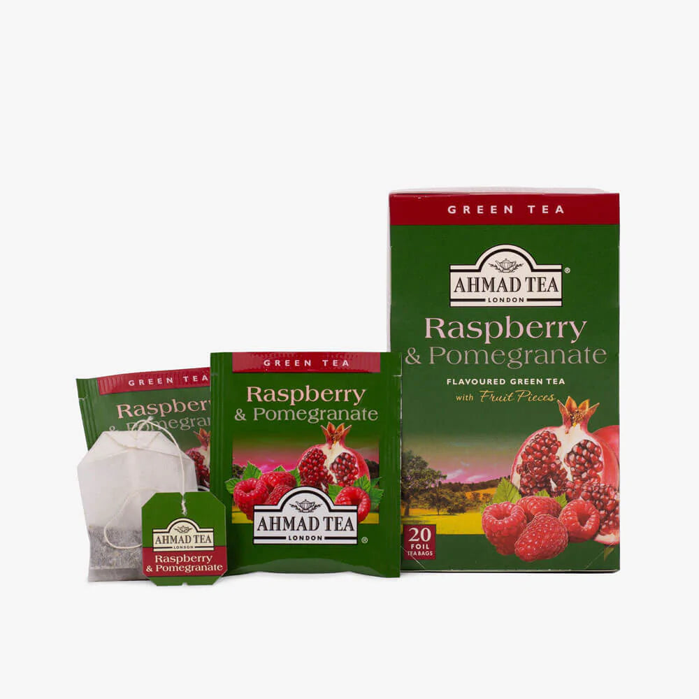 Raspberry & Pomegranate Green Tea - 20 Foil – AHMAD TEA