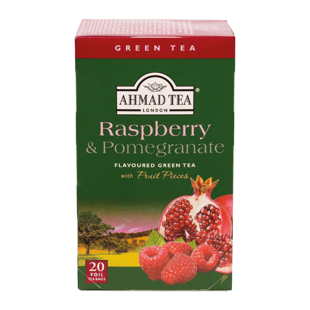 Raspberry & Pomegranate Green Tea - 20 Foil – AHMAD TEA