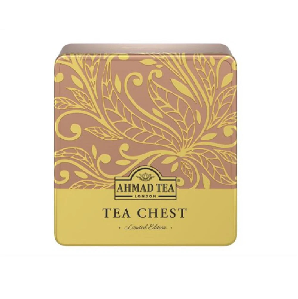 Tea Chest Four Caddy with 4 Black & Green Teas - 40 Teabags